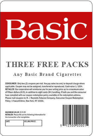 Coupon for 3 Free Packs of Basics