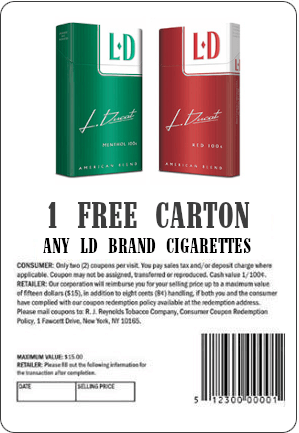 Coupon for 1 Free Carton of LDs