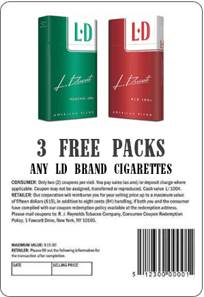 Coupon for 3 Free Packs of LDs