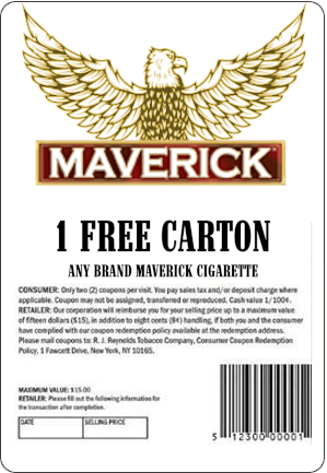 Coupon for 1 Free Carton of Mavericks