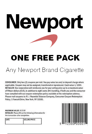 Coupon for 1 Free Pack of Newports